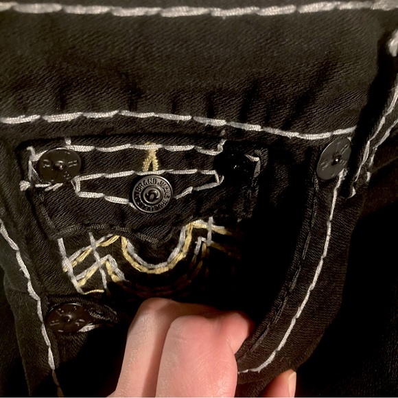 Rare! ๐บ๐ธ Body Rinse Black Ricky Super T True Religion size 31x33 unaltered! ๐ฅ - Picture 5 of 10